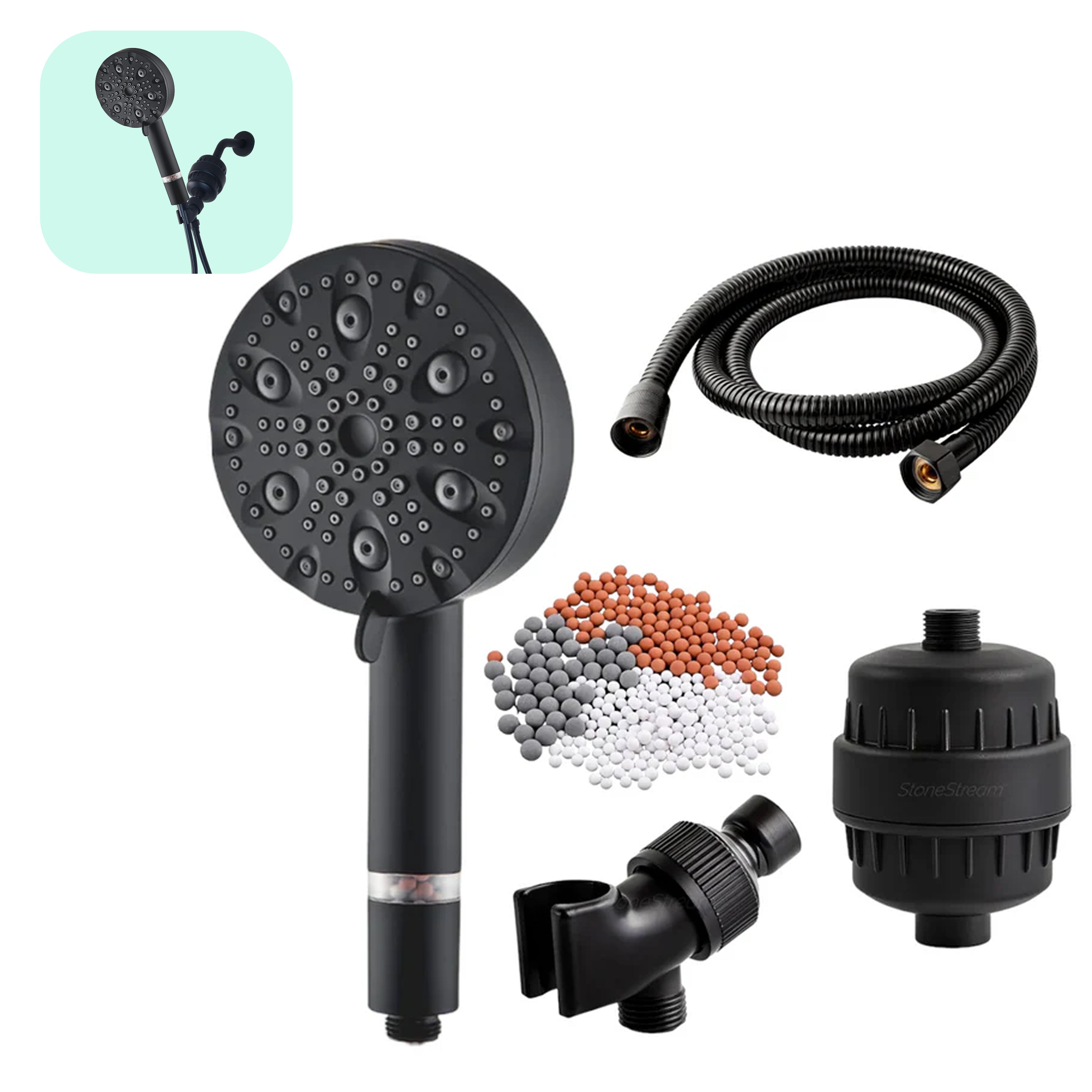 Ecolux 9 Mode High Pressure Shower Head (Filtered)