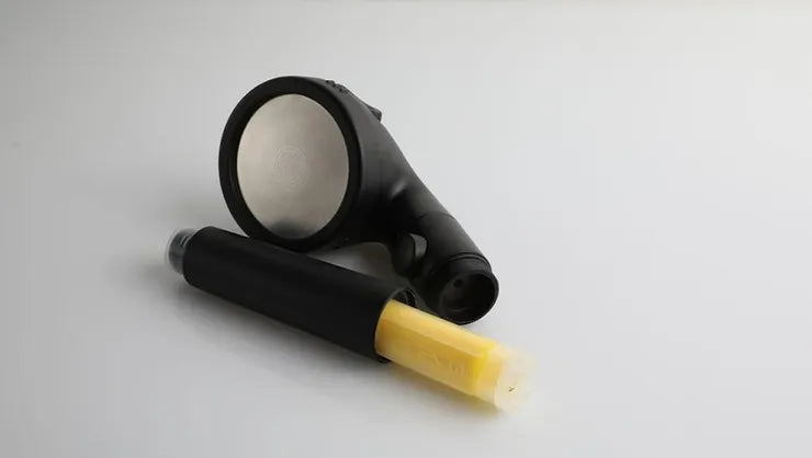 Vitamin C shower filter neutralizing chlorine for healthier skin and hair