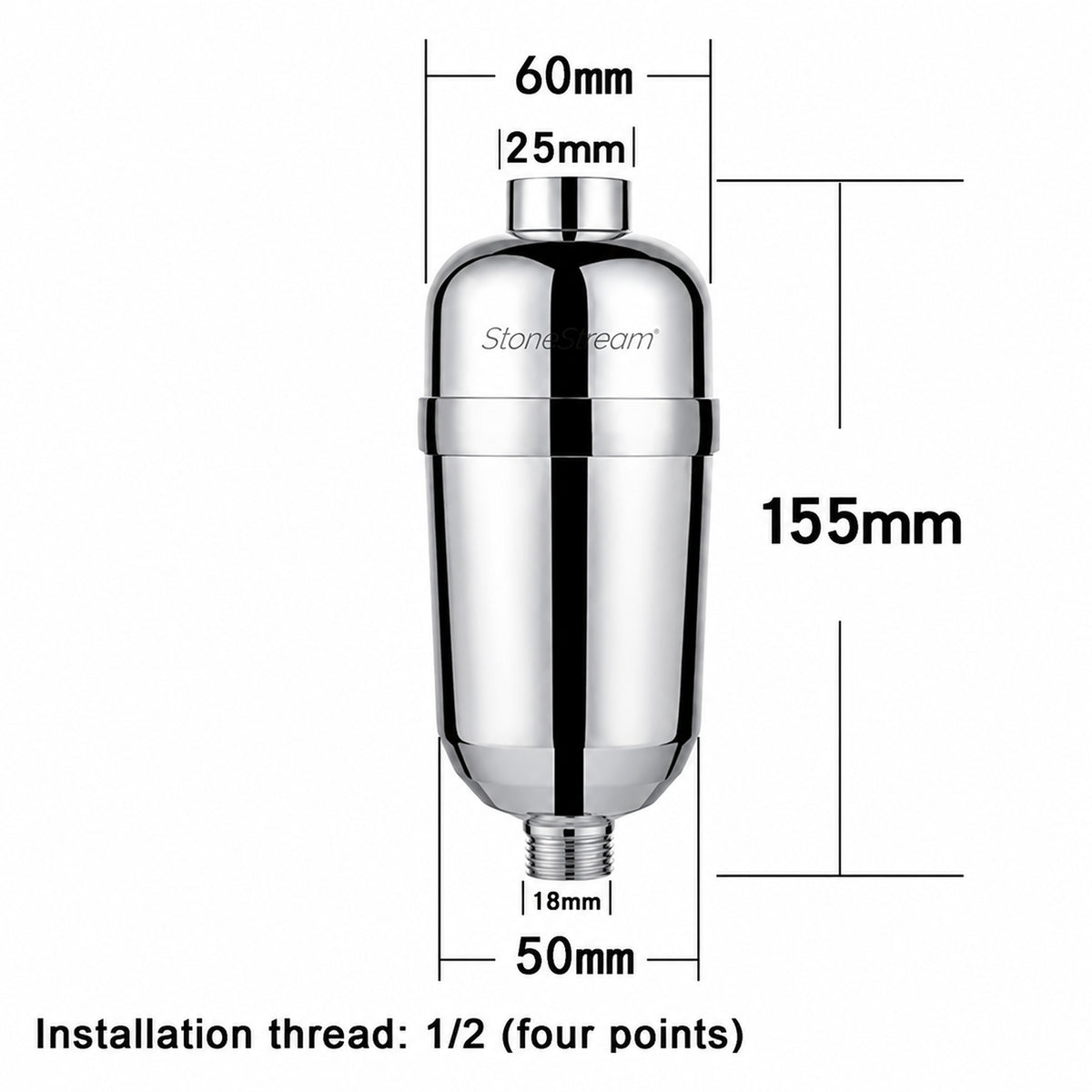 Filtre de douche pour eau calcaire StoneStream